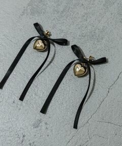 SMELLY / スメリー ピアス・イヤリング | サテンリボンハートピアス