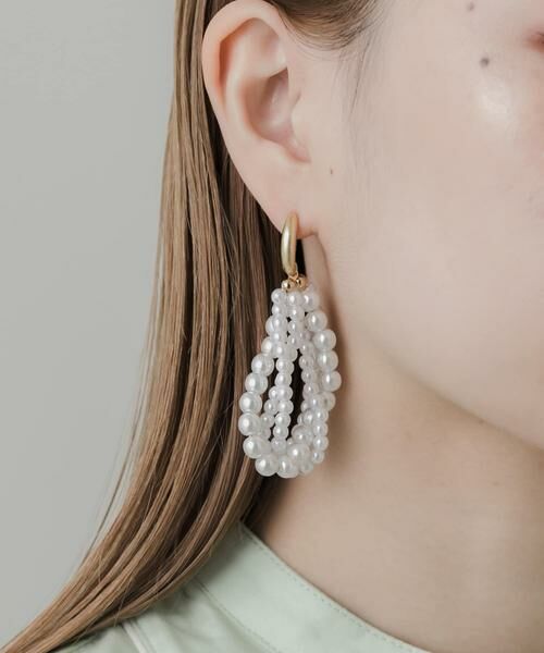 SMELLY / スメリー ピアス・イヤリング | ツブツブパールフープピアス | 詳細2