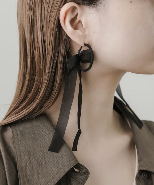 SMELLY / スメリー ピアス・イヤリング | シアーリボンフープピアス | 詳細10