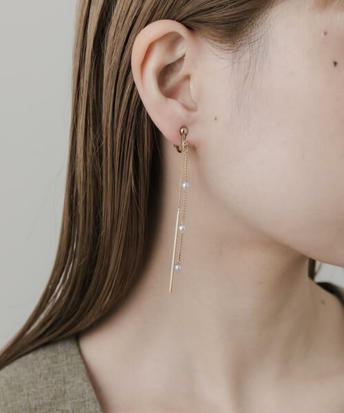 SMELLY / スメリー ピアス・イヤリング | ミニパールチェーンイヤリング | 詳細3
