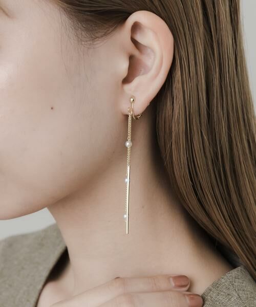 SMELLY / スメリー ピアス・イヤリング | ミニパールチェーンイヤリング | 詳細4