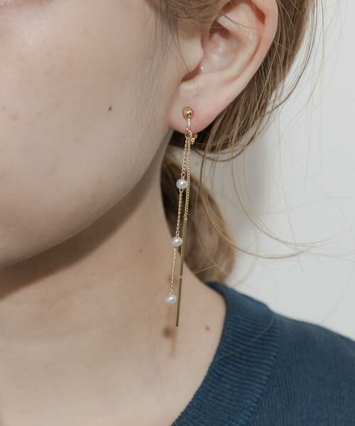 SMELLY / スメリー ピアス・イヤリング | ミニパールチェーンイヤリング | 詳細5