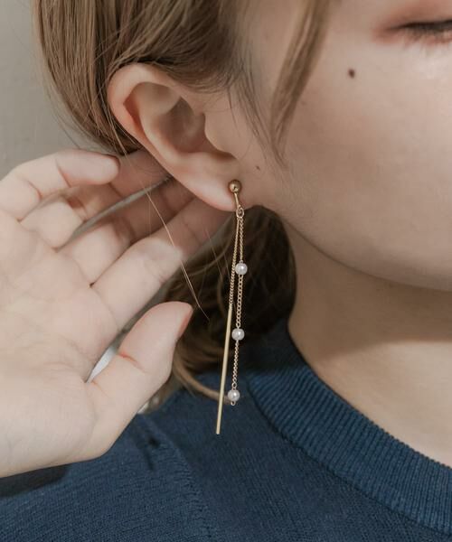 SMELLY / スメリー ピアス・イヤリング | ミニパールチェーンイヤリング | 詳細7