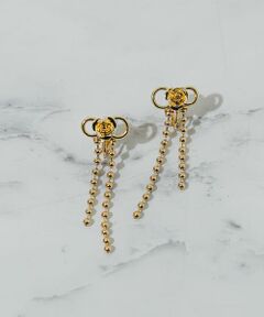 SMELLY / スメリー ピアス・イヤリング | ローズリボンボールチェーンイヤリング