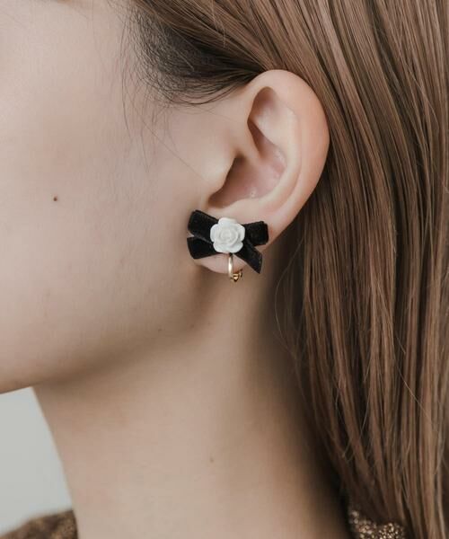 SMELLY / スメリー ピアス・イヤリング | ローズリボンイヤリング | 詳細2