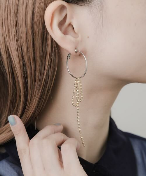 SMELLY / スメリー ピアス・イヤリング | ボールチェーンフープイヤリング | 詳細2