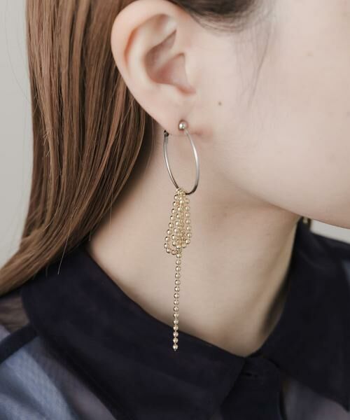 SMELLY / スメリー ピアス・イヤリング | ボールチェーンフープイヤリング | 詳細3