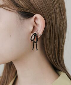 SMELLY / スメリー ピアス・イヤリング | リボンビーズイヤカフ