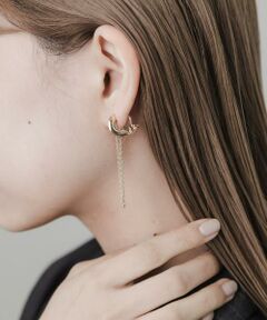 SMELLY / スメリー ピアス・イヤリング | メタルニュアンスムーンチェーンイヤリング