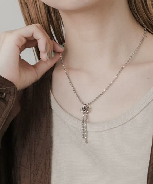 SMELLY / スメリー ネックレス・ペンダント・チョーカー | ローズリボンボールチェーンネックレス | 詳細5