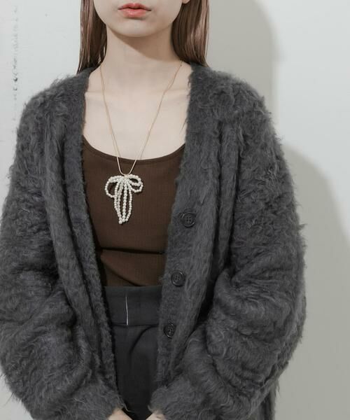 SMELLY / スメリー ネックレス・ペンダント・チョーカー | ボリュームパールトップスライドネックレス | 詳細3