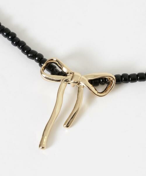 SMELLY / スメリー ネックレス・ペンダント・チョーカー | ビーズメタルリボントップネックレス | 詳細6