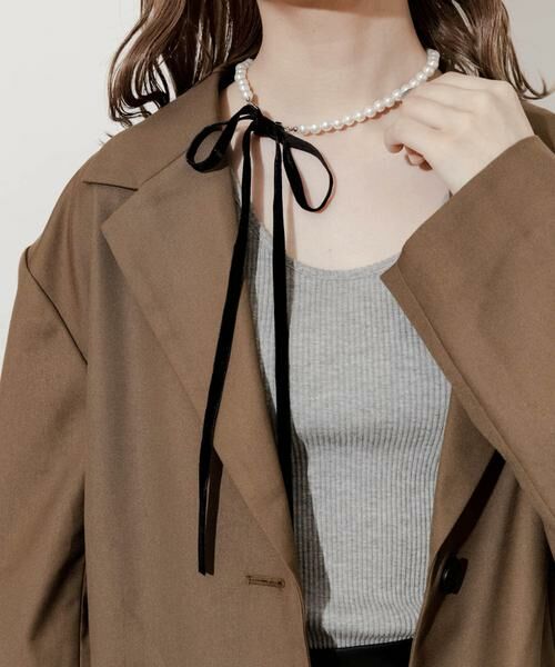 SMELLY / スメリー ネックレス・ペンダント・チョーカー | ベロアリボンパールネックレス | 詳細3