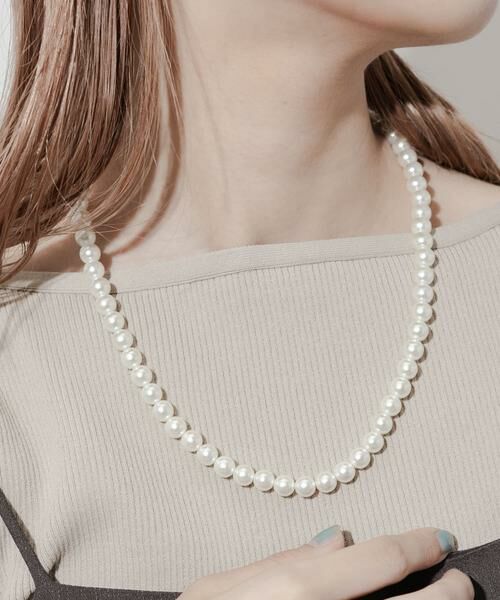 SMELLY / スメリー ネックレス・ペンダント・チョーカー | ベロアリボンパールネックレス | 詳細5