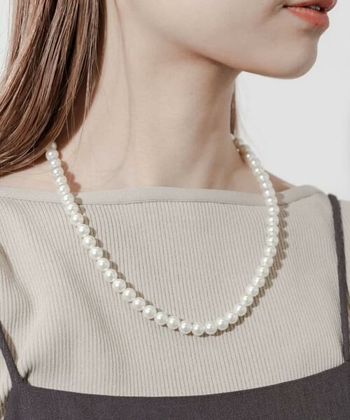 SMELLY / スメリー ネックレス・ペンダント・チョーカー | ベロアリボンパールネックレス | 詳細6