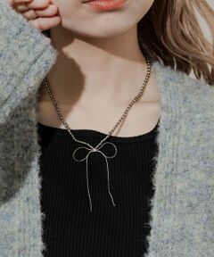 SMELLY / スメリー ネックレス・ペンダント・チョーカー | トップリボンミクスチャービーズネックレス