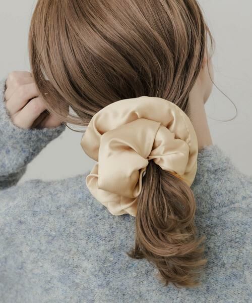 SMELLY / スメリー ヘアゴム・シュシュ | サテンボリュームビッグシュシュ | 詳細6