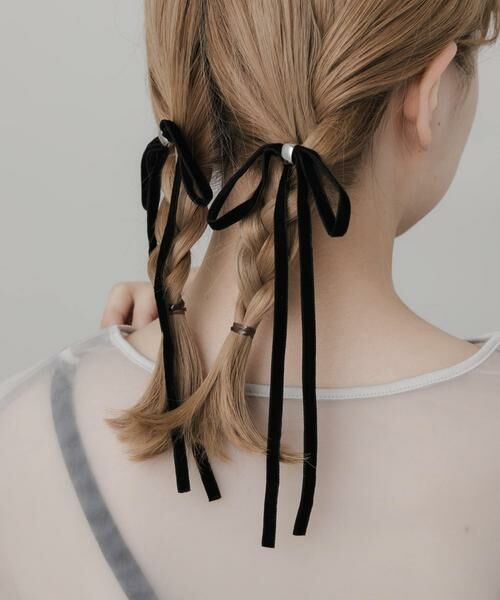 SMELLY / スメリー ヘアアクセサリー | 『WEB/一部店舗限定』ベロアリボン2セットヘアカフ | 詳細2