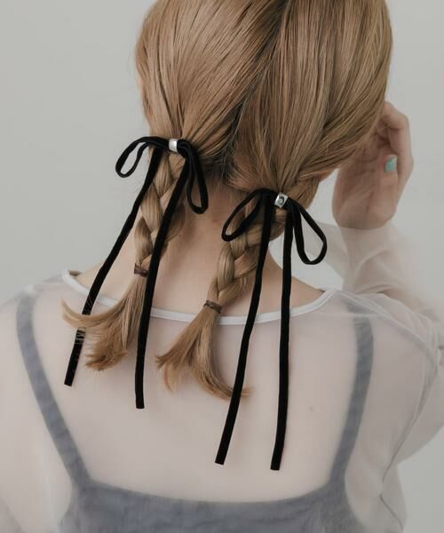 SMELLY / スメリー ヘアアクセサリー | 『WEB/一部店舗限定』ベロアリボン2セットヘアカフ | 詳細3