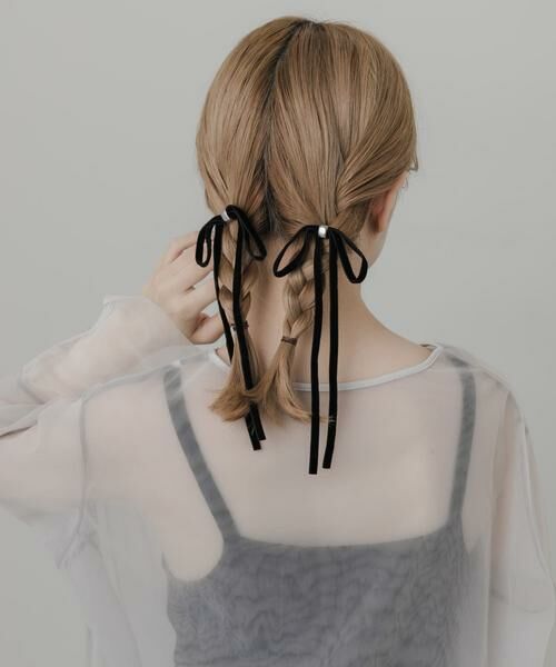 SMELLY / スメリー ヘアアクセサリー | 『WEB/一部店舗限定』ベロアリボン2セットヘアカフ | 詳細4