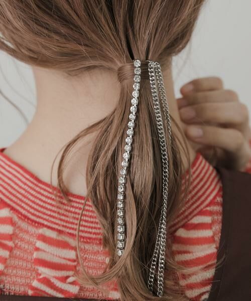 SMELLY / スメリー ヘアアクセサリー | ビジューチェーンヘアカフ | 詳細1
