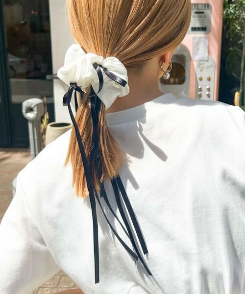 SMELLY / スメリー ヘアゴム・シュシュ | サテンリボンボリュームシュシュ | 詳細6