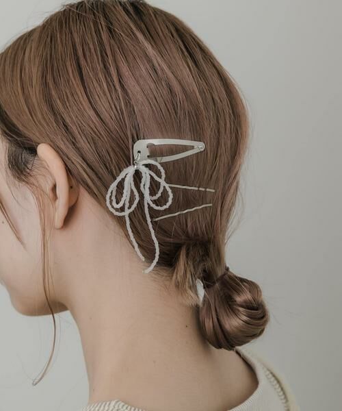 SMELLY / スメリー カチューシャ・カチューム・その他 | ガラスビーズリボン3セットピン | 詳細3