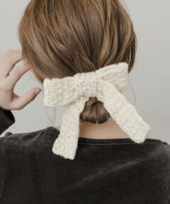 SMELLY / スメリー ヘアゴム・シュシュ | ニットビッグリボンヘアカフ