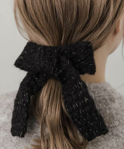 SMELLY / スメリー ヘアゴム・シュシュ | ニットビッグリボンヘアカフ | 詳細7
