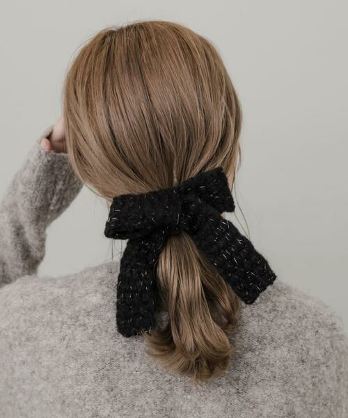 SMELLY / スメリー ヘアゴム・シュシュ | ニットビッグリボンヘアカフ | 詳細9