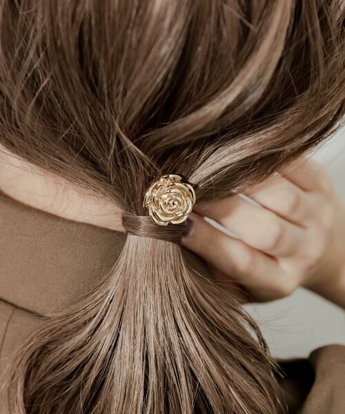 SMELLY / スメリー ヘアアクセサリー | メタルローズモチーフヘアカフ | 詳細1