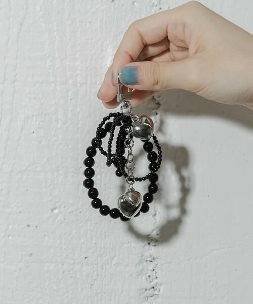 SMELLY / スメリー キーホルダー・ストラップ | ビーズメタルハートキーチェーン | 詳細8