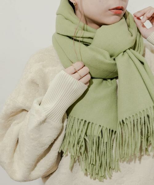 SMELLY / スメリー マフラー・ショール・スヌード・ストール | ムジシンプルカラーマフラー | 詳細1