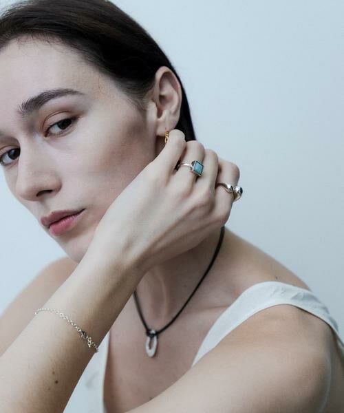 SMELLY / スメリー リング | SMELLY so’　square amazonite ring | 詳細12