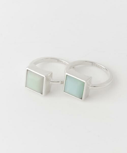 SMELLY / スメリー リング | SMELLY so’　square amazonite ring | 詳細16