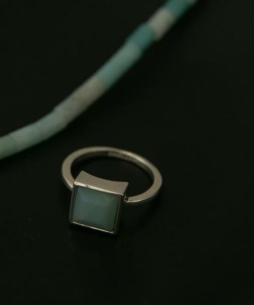SMELLY / スメリー リング | SMELLY so’　square amazonite ring | 詳細2