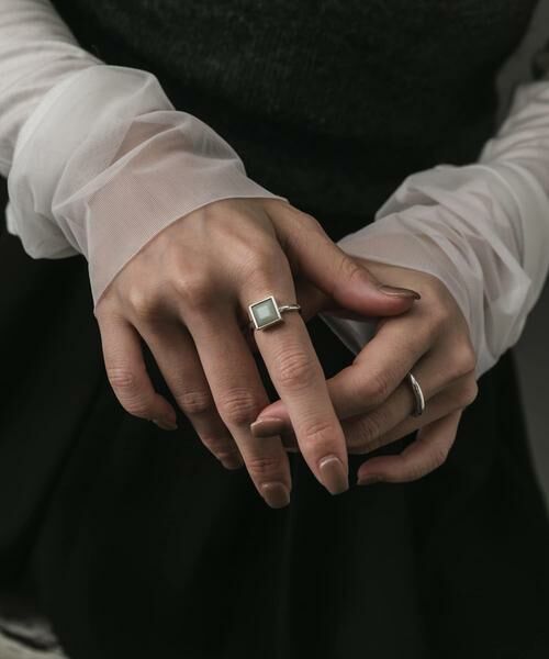 SMELLY / スメリー リング | SMELLY so’　square amazonite ring | 詳細3