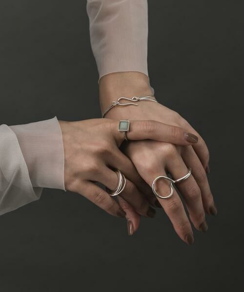 SMELLY / スメリー リング | SMELLY so’　square amazonite ring | 詳細6