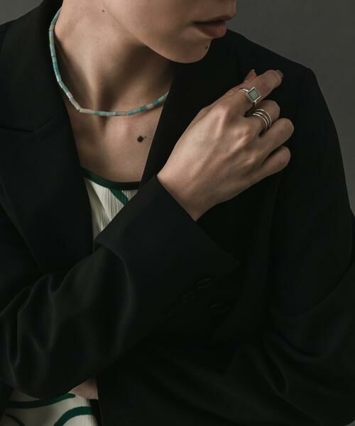 SMELLY / スメリー リング | SMELLY so’　square amazonite ring | 詳細7