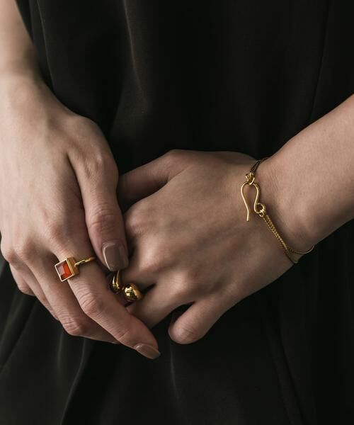 SMELLY / スメリー リング | SMELLY so’　square carnelian ring | 詳細7
