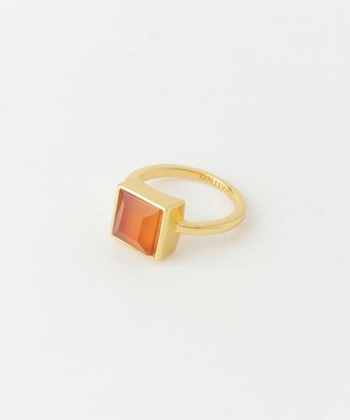 SMELLY / スメリー リング | SMELLY so’　square carnelian ring | 詳細8