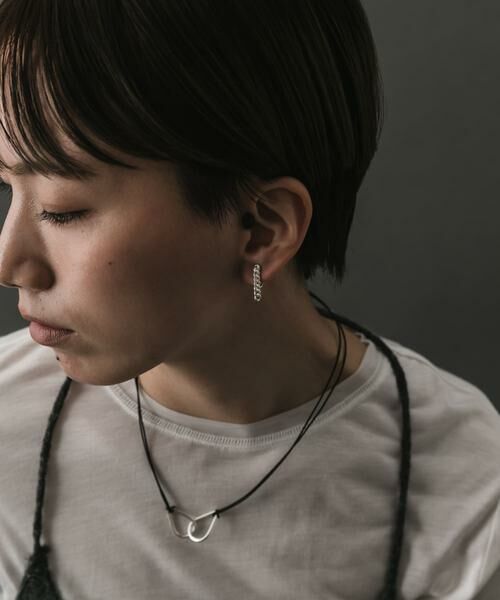 SMELLY / スメリー ピアス・イヤリング | SMELLY so’　asymmetry chain earring | 詳細1