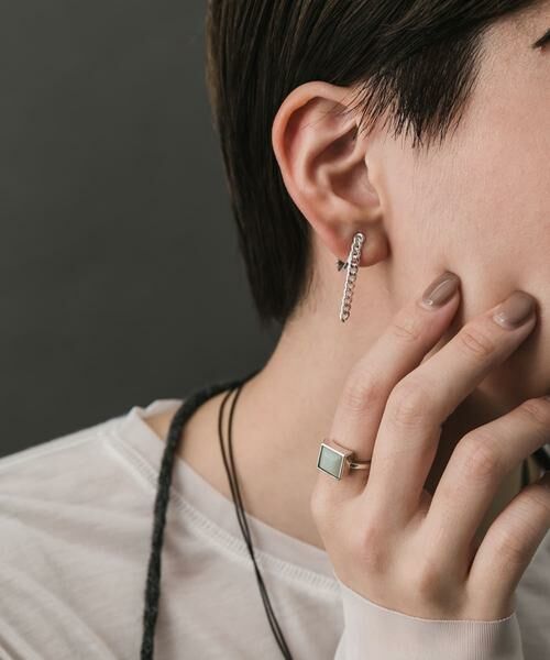 SMELLY / スメリー ピアス・イヤリング | SMELLY so’　asymmetry chain earring | 詳細2