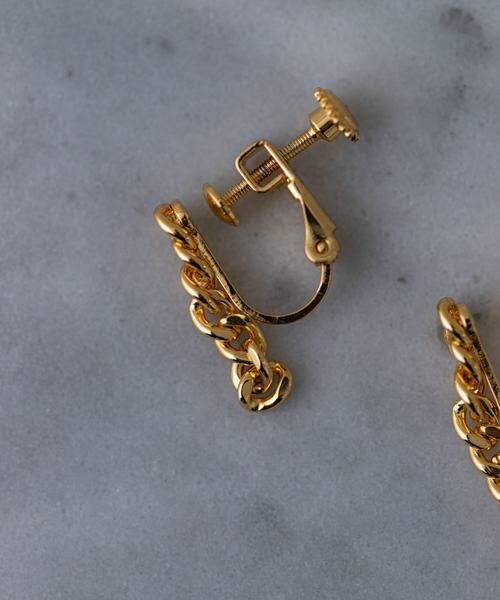 SMELLY / スメリー ピアス・イヤリング | SMELLY so’　asymmetry chain earring | 詳細6