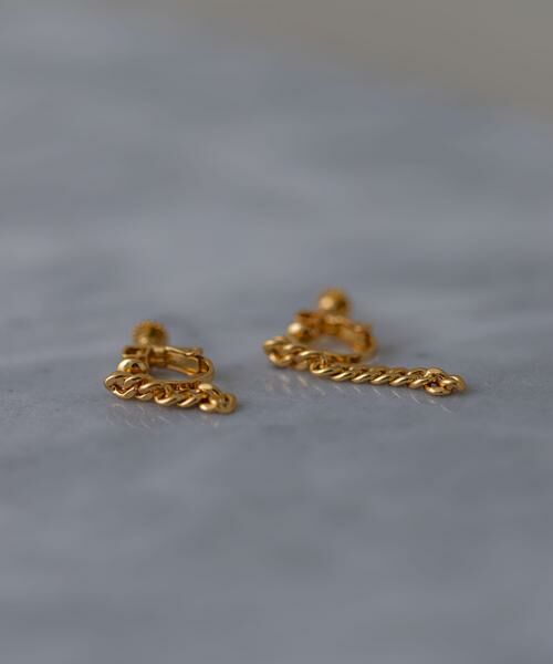 SMELLY / スメリー ピアス・イヤリング | SMELLY so’　asymmetry chain earring | 詳細7
