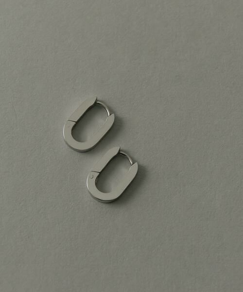 SMELLY / スメリー ピアス・イヤリング | ステンレスオーバルワンタッチフープピアス | 詳細2