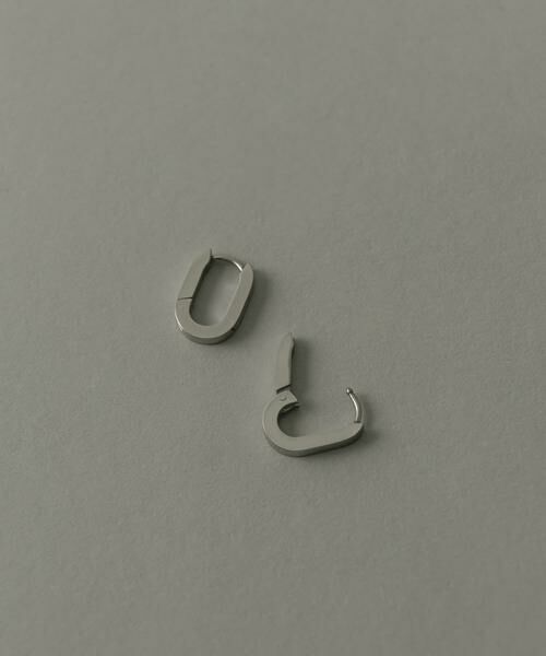 SMELLY / スメリー ピアス・イヤリング | ステンレスオーバルワンタッチフープピアス | 詳細3