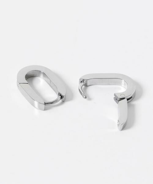 SMELLY / スメリー ピアス・イヤリング | ステンレスオーバルワンタッチフープピアス | 詳細4