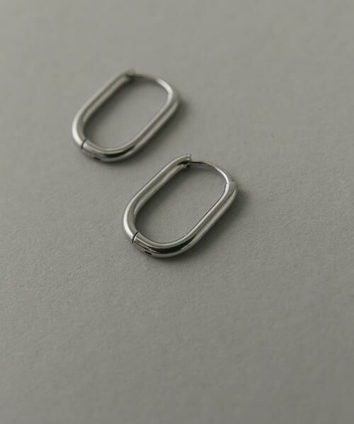 SMELLY / スメリー ピアス・イヤリング | ステンレスオーバルワンタッチフープピアス | 詳細2