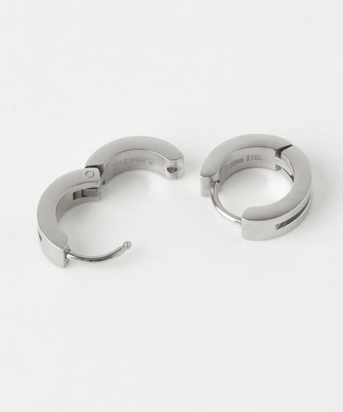 SMELLY / スメリー ピアス・イヤリング | ステンレスラインフープピアス | 詳細3